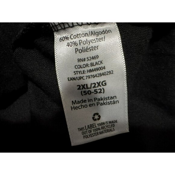 Mens Black "Make It Rein" Santa Claus Reindeer Holiday T-Shirt Sz 2XL 50-52 - Picture 5 of 6